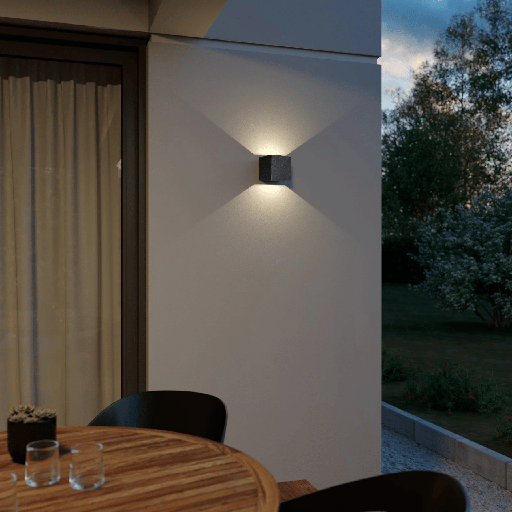 APPLIQUE LED D'EXTERIEUR IP54 220V (2X3W,GRIS FONCE,3000K)