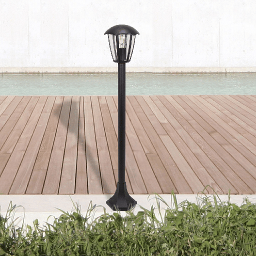 BORNE JARDIN E27 IP44 H92.5 220V (NOIR)