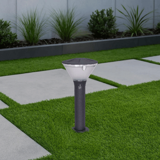 BORNE JARDIN E27 220V 45CM YORINKA (GRIS FONCE)