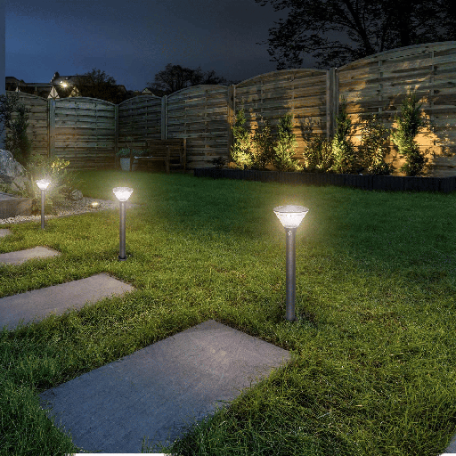 BORNE JARDIN E27 220V 80CM YORINKA (GRIS FONCE)