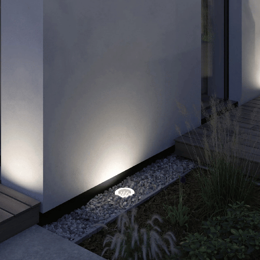 SPOT AU SOL SL ROND FIXE IP65 HP 220V (12W,INOX,3000K)