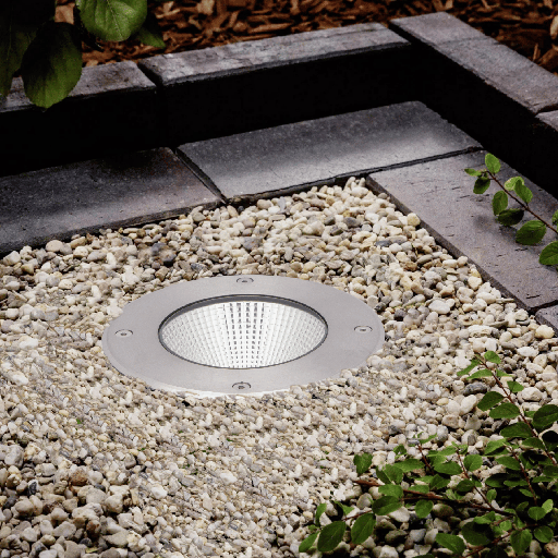 SPOT AU SOL LED A ENCASTRER ROND FIXE IP65 COB 220V (15W,STAINLESS STEEL,6000K)