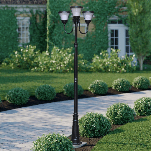 POTEAU JARDIN LED SOLAIRE IP65 H2.6M 5V BENJOIN (15W,3000K)