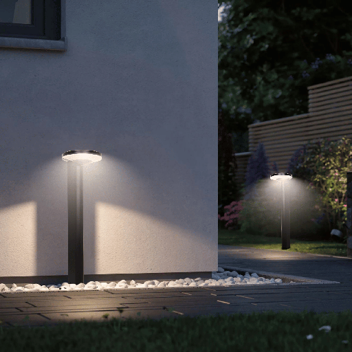 326-BIGNONE-301-BORNE JARDIN LED SOLAIRE IP65 H80CM (5W,3000K)