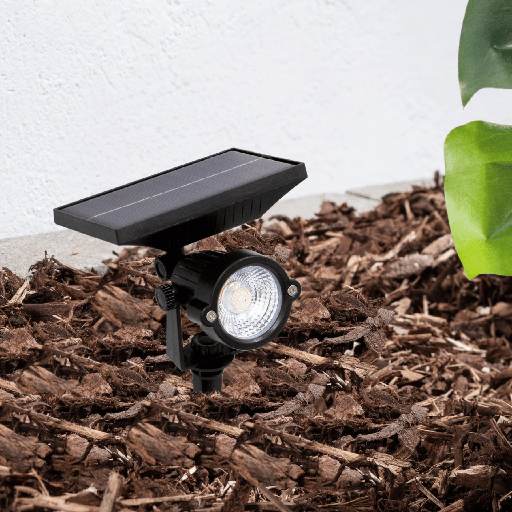 PROJECTEUR A PIQUET SOLAIRE COB IP65 REVO (5W,NOIR,3000K)