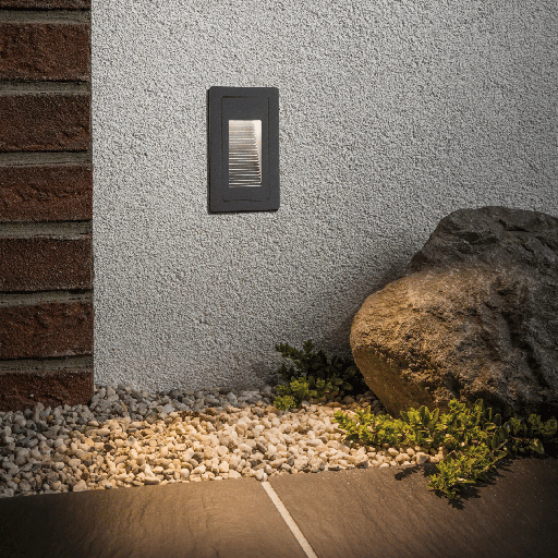 BALISAGE LED RECTANGULAIRE IP54 220V LONGAYA (5W,GRIS FONCE,6500K)