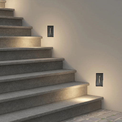 BALISAGE LED RECTANGULAIRE IP54 220V KITANYA (3W,GRIS FONCE,BLEU)