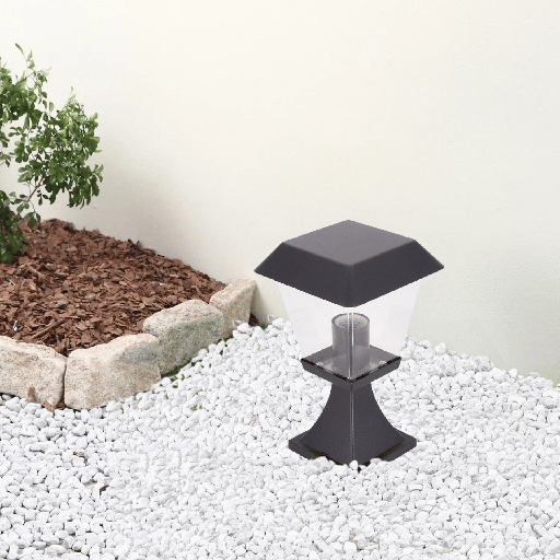 BORNE JARDIN E27 220V 30CM KOLONYA (NOIR MAT)