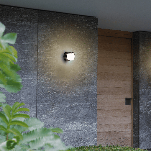 APPLIQUE LED D'EXTERIEUR ROND IP54 220V UBANYA (7W,GRIS FONCE,4000K)