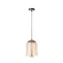 SUSPENSION LED D180 H260 (ANTIQUE BRASS+VERRE,3000K)