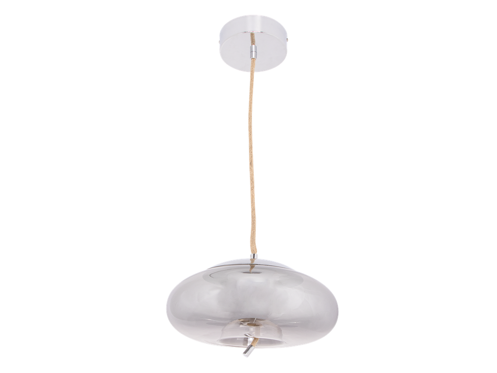 SUSPENSION LED D30 H150 (14W,GRIS+FUMEE,3000K)