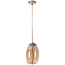 SUSPENSION LED D170 H270 (ANTIQUE BRASS+VERRE,3000K)