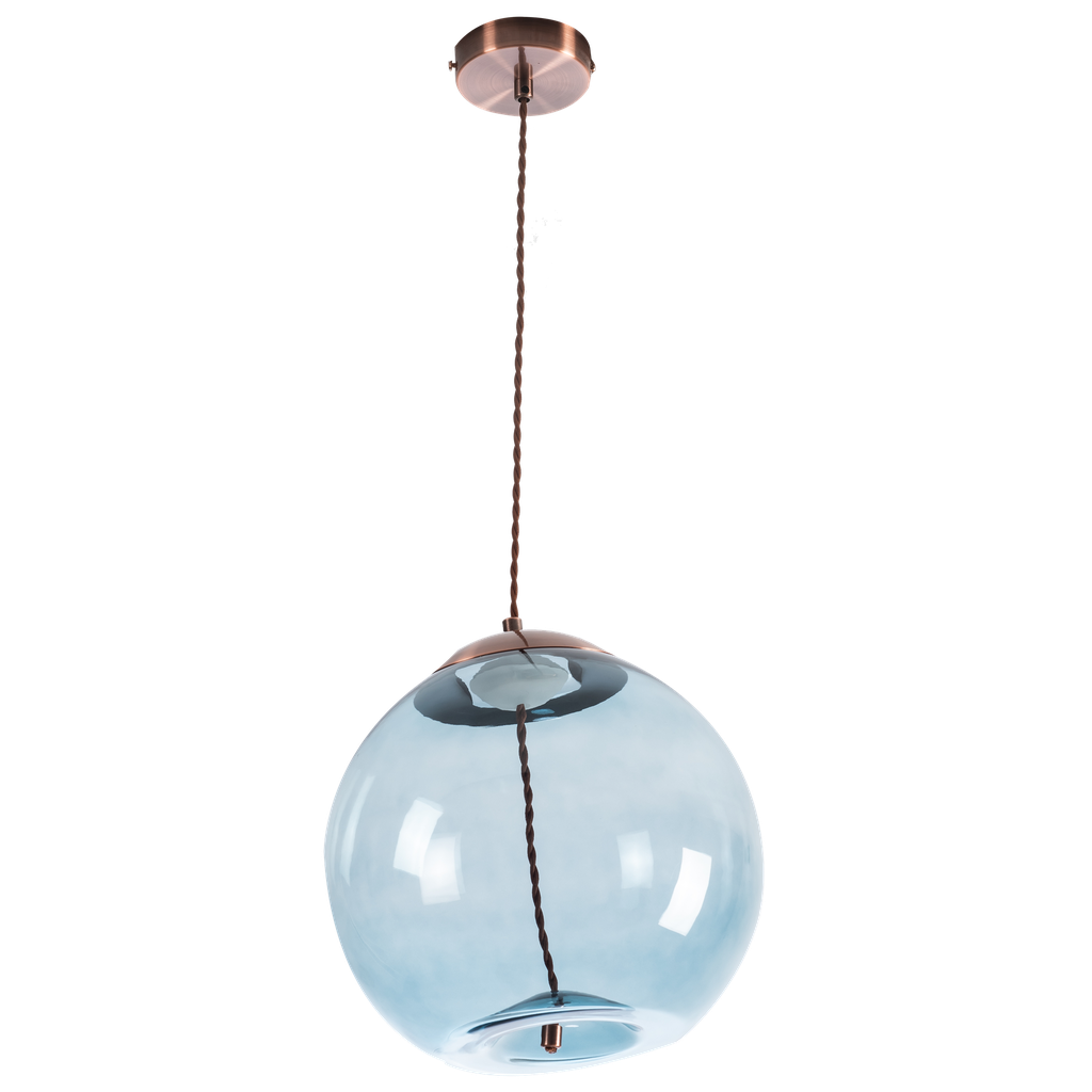 SUSPENSION LED D300 H280 (CUIVRE+VERRE,3000K)