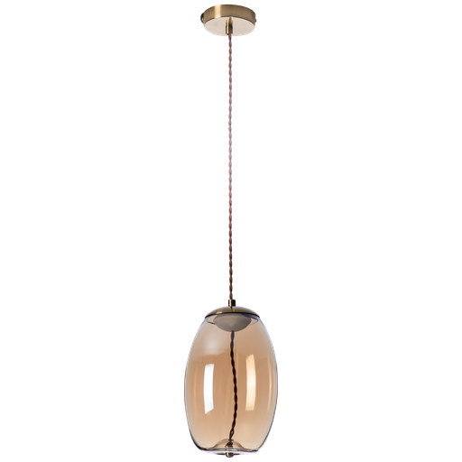 [803-GAURA-118] SUSPENSION LED D170 H270 (ANTIQUE BRASS+VERRE,3000K)